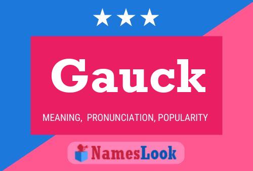 Gauck Name Poster