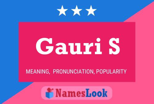 Gauri S Name Poster