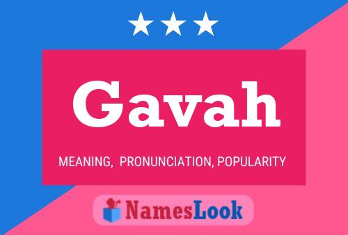 Gavah Name Poster