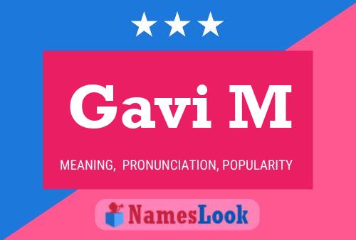 Gavi M Name Poster