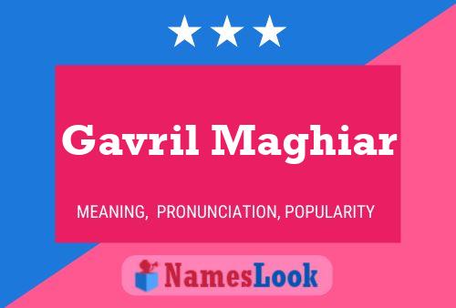 Gavril Maghiar Name Poster