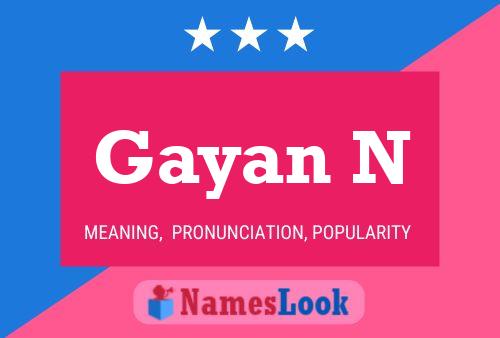 Gayan N Name Poster