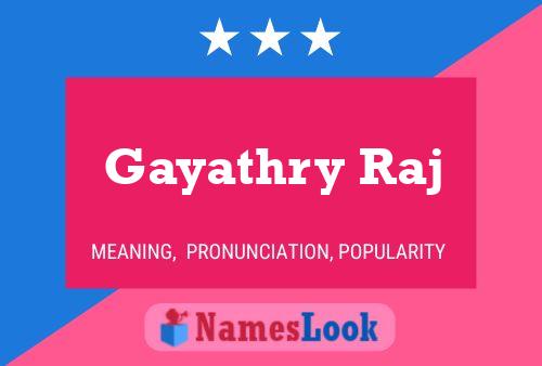 Gayathry Raj Name Poster