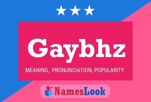 Gaybhz Name Poster