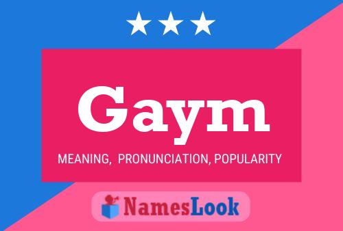 Gaym Name Poster