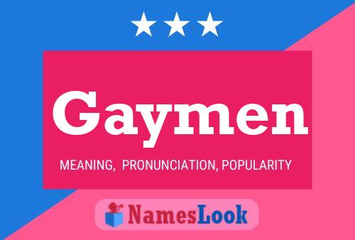 Gaymen Name Poster