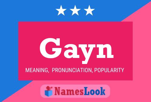 Gayn Name Poster