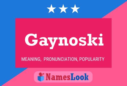 Gaynoski Name Poster