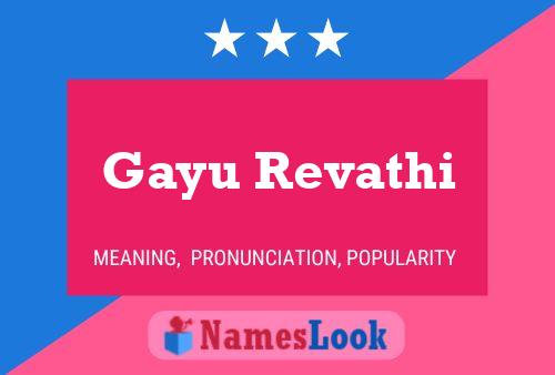 Gayu Revathi Name Poster