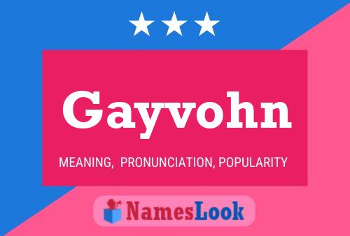 Gayvohn Name Poster