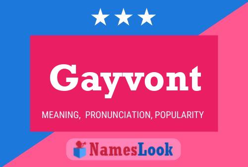 Gayvont Name Poster