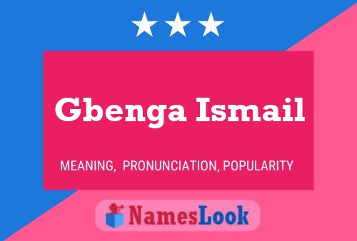 Gbenga Ismail Name Poster