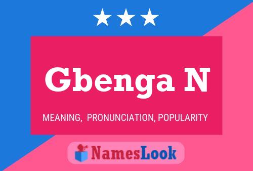 Gbenga N Name Poster