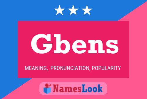 Gbens Name Poster