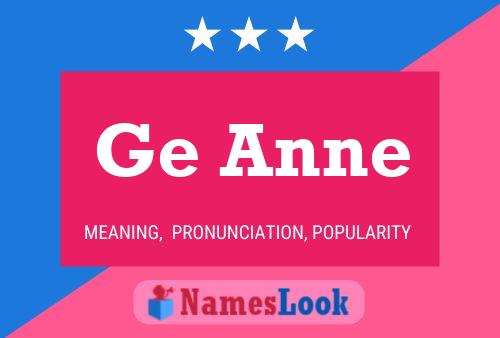 Ge Anne Name Poster