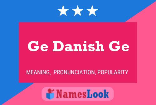 Ge Danish Ge Name Poster