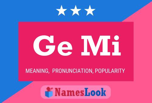 Ge Mi Name Poster