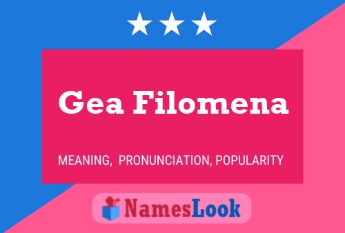 Gea Filomena Name Poster