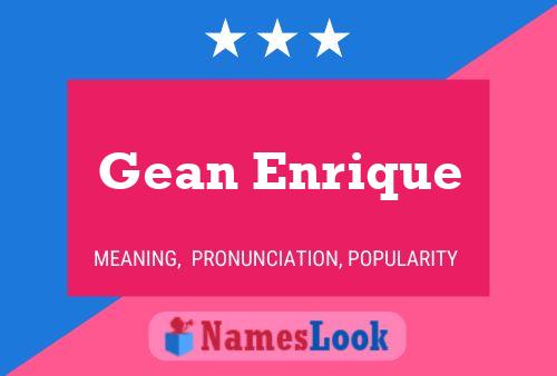 Gean Enrique Name Poster