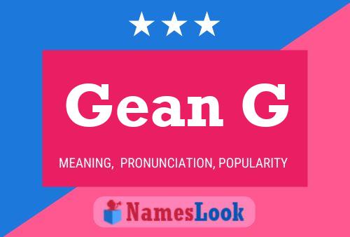 Gean G Name Poster