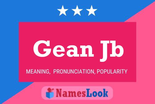 Gean Jb Name Poster