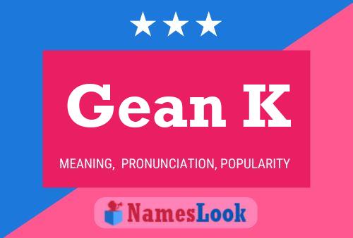 Gean K Name Poster