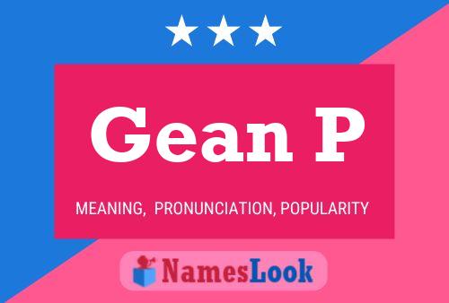 Gean P Name Poster