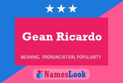 Gean Ricardo Name Poster