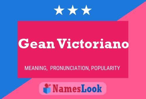 Gean Victoriano Name Poster