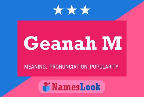 Geanah M Name Poster