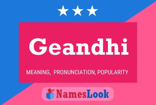 Geandhi Name Poster