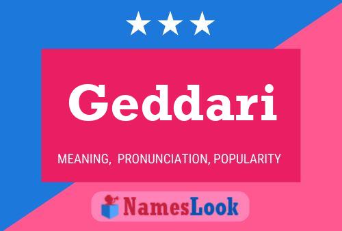 Geddari Name Poster