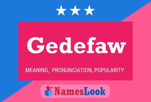 Gedefaw Name Poster