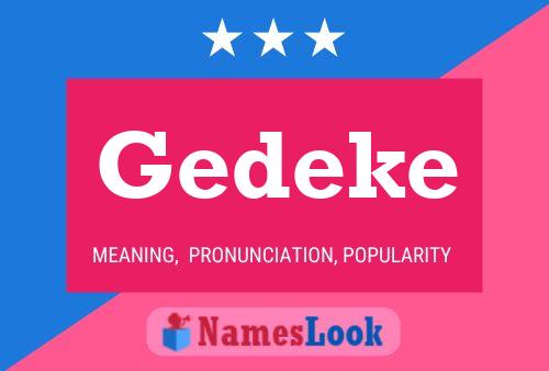 Gedeke Name Poster