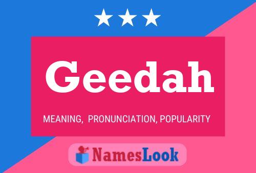 Geedah Name Poster