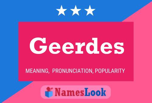 Geerdes Name Poster