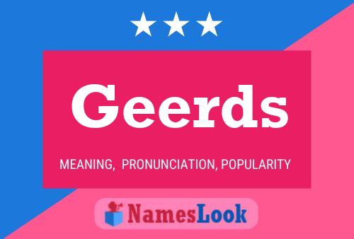 Geerds Name Poster