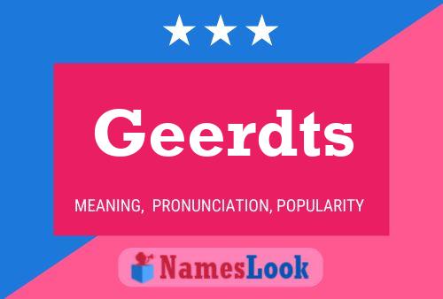 Geerdts Name Poster