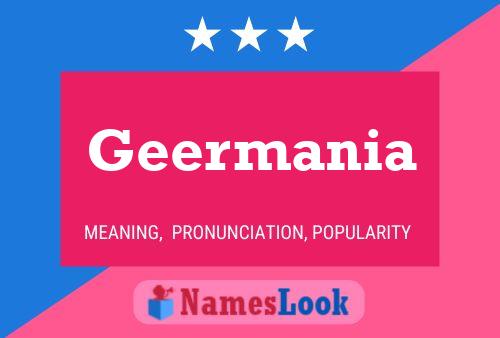 Geermania Name Poster