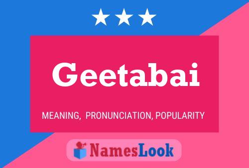 Geetabai Name Poster