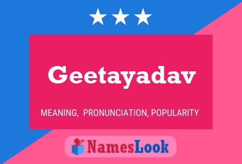 Geetayadav Name Poster