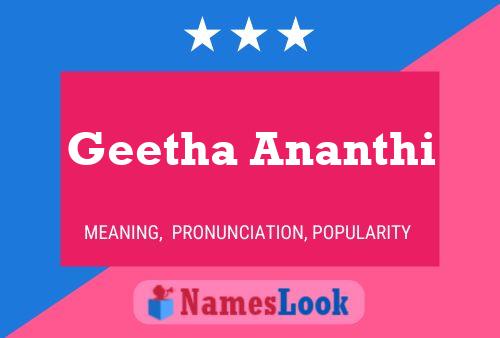 Geetha Ananthi Name Poster