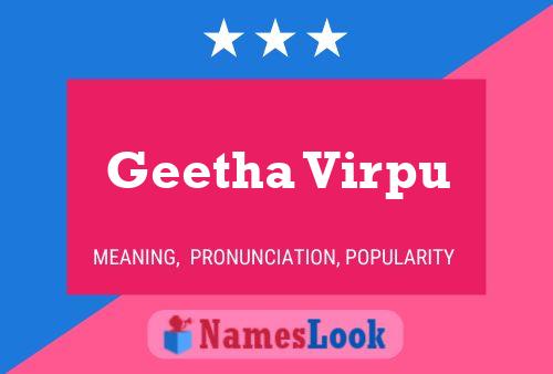 Geetha Virpu Name Poster