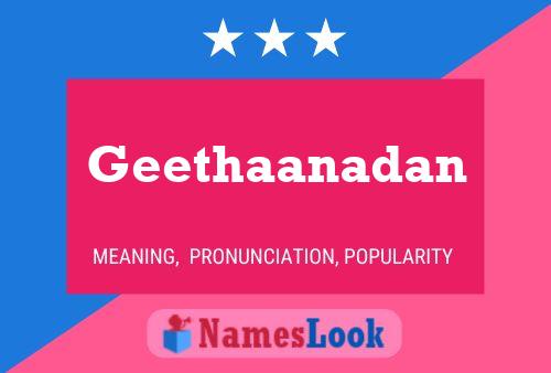 Geethaanadan Name Poster