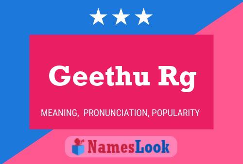 Geethu Rg Name Poster