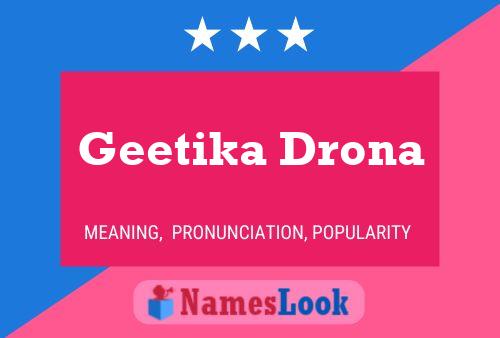 Geetika Drona Name Poster