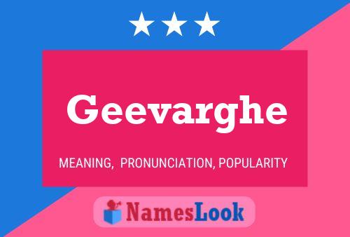 Geevarghe Name Poster