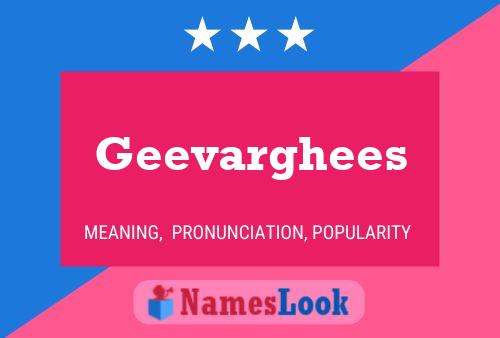 Geevarghees Name Poster