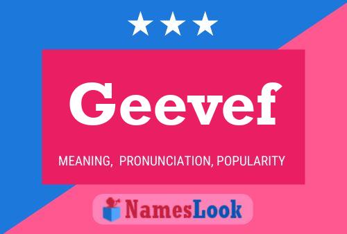 Geevef Name Poster