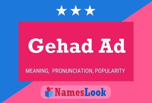 Gehad Ad Name Poster